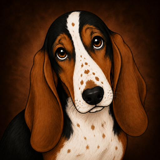 Pearl, a young Basset Hound